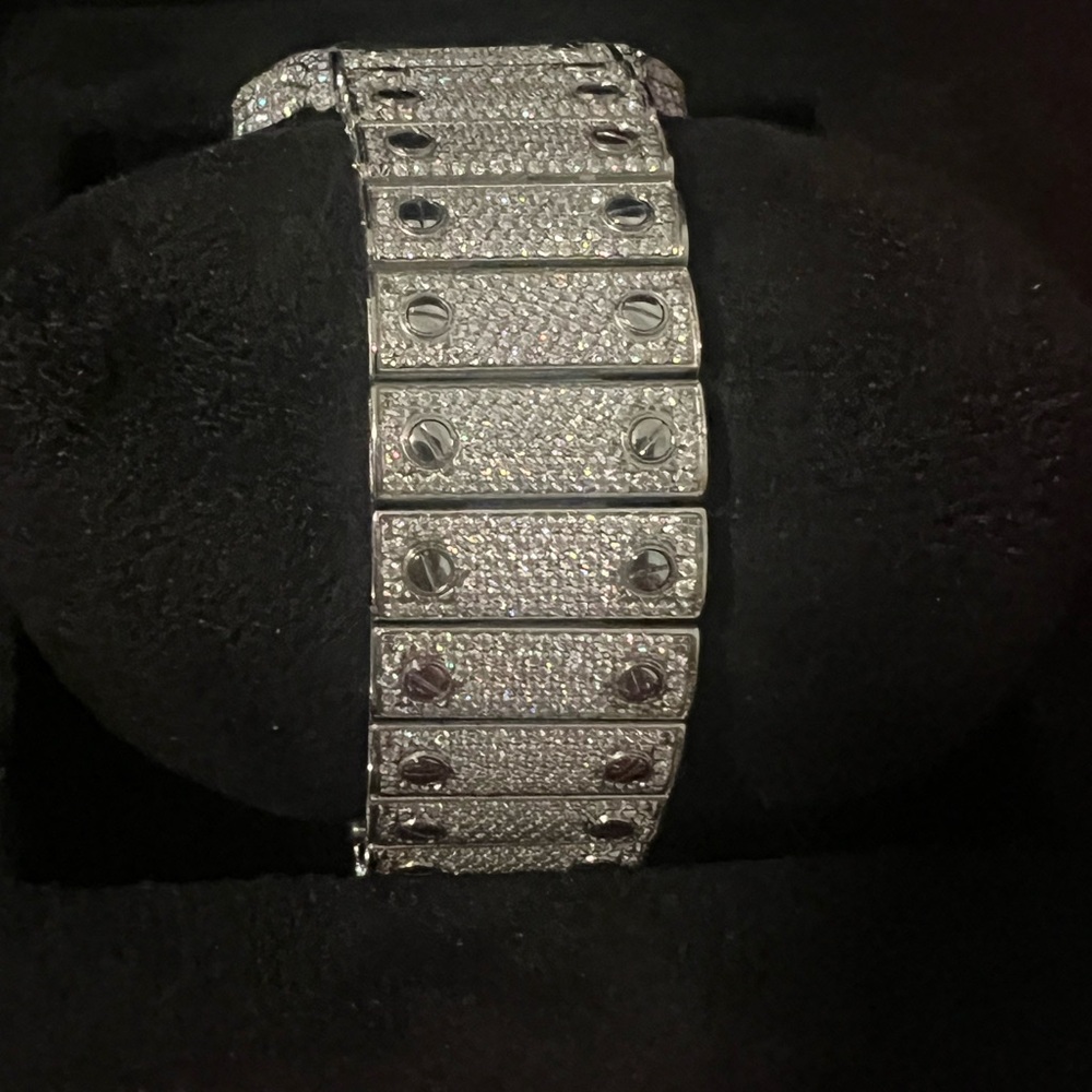 Custom cartier style moissanite watch - Picture 4 of 5